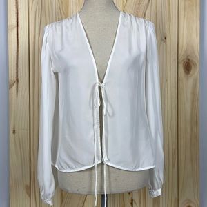 Aritzia Babaton Lovett Blouse Size S Ivory EUC